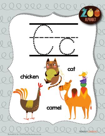 Letter C Animals | Printable Poster | PrimaryLearning.Org