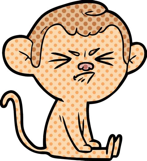 cartoon angry monkey 12455667 Vector Art at Vecteezy