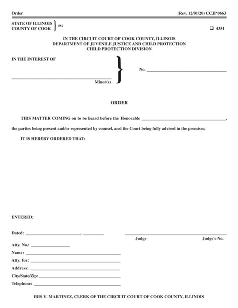 Form CCJP0663 - Fill Out, Sign Online and Download Fillable PDF, Cook County, Illinois ...