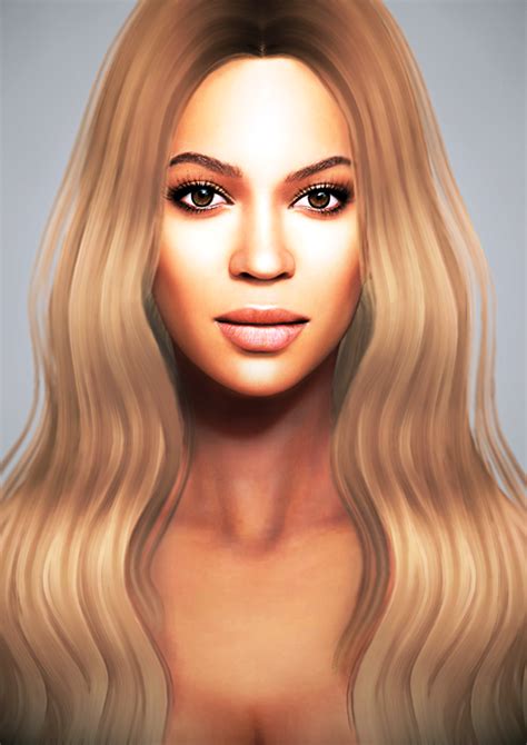 Beyoncé Hair by @sintiklia [x] / Retexture by @salem2342 [x] Eyes by @alf-si [x] / Eyebrows by ...