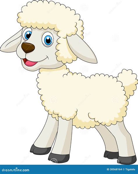 Cute sheep cartoon stock vector. Illustration of isolated - 30568164