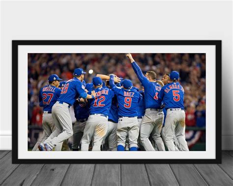 2016 CHICAGO CUBS Print Vintage Baseball Poster. Retro Baseball Poster ...