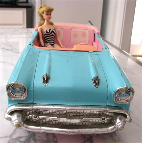 Vintage Turquoise Barbie 1950s Chevy Convertible Toy Car for | Etsy