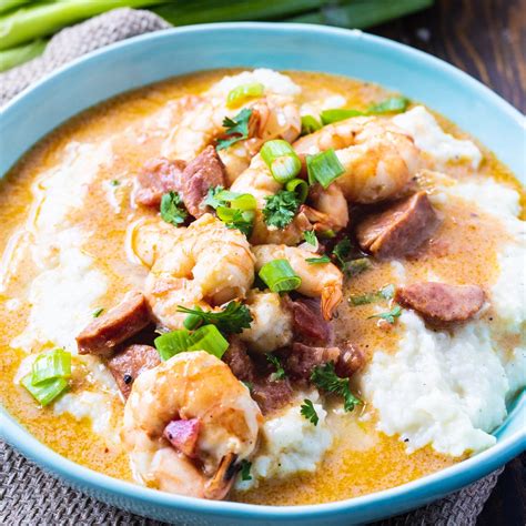 Smothered Shrimp and Parmesan Grits - Spicy Southern Kitchen