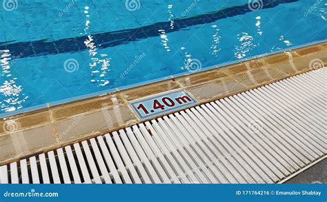 Pool Depth Marker stock photo. Image of glare, water - 171764216