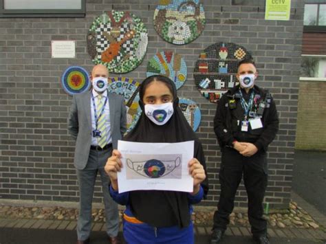 Birchensale Middle School pupil all smiles after designing fantastic face mask - The Redditch ...