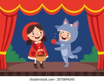 Theater Scene Cartoon Characters Stock Vector (Royalty Free) 2075894245 | Shutterstock