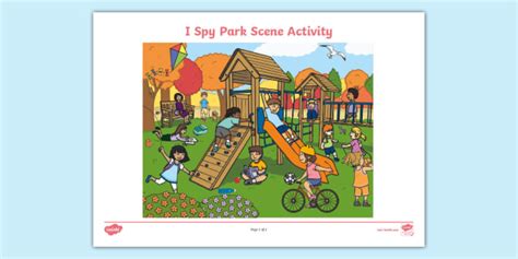 Park Themed I Spy Scene Worksheet