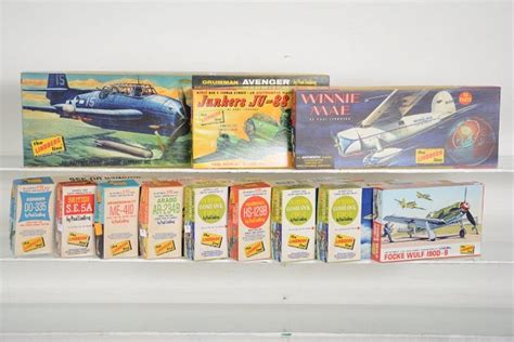 12 Vintage Lindberg Airplane Model Kits