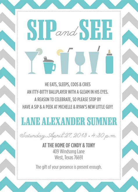 Lovely Sip And See Invitations! - B.Lovely Events