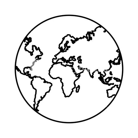 Line Drawing Of The Earth | Free download on ClipArtMag