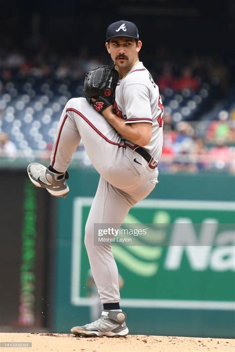 Spencer Strider of the Atlanta Braves during a baseball game against... in 2022 | Atlanta braves ...