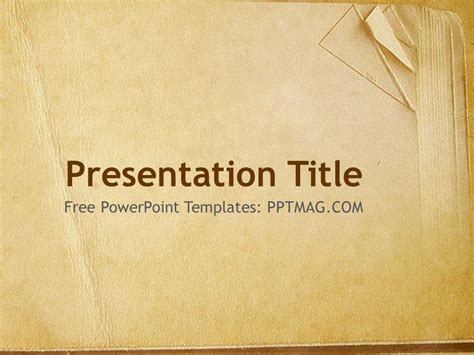 Free Old Book Paper PowerPoint Template - PPTMAG