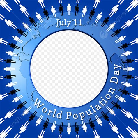 World Population Day PNG Transparent, World Population Day July 11 Frame Border For Facebook Or ...