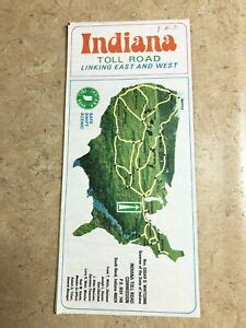 Vintage Indiana Toll Road Map 1971 | eBay