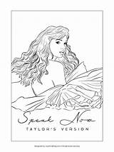 Speak Now Taylors Version Coloring Page  PDF sketch template
