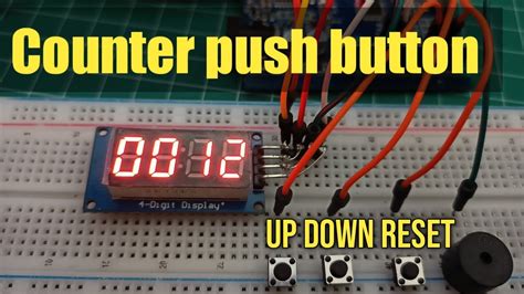 Push button counter using arduino - YouTube