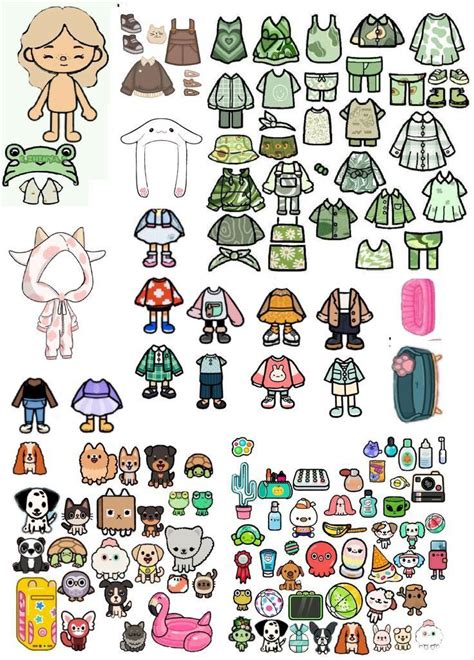 Toca Boca Free Printable Planner Stickers Kawaii, Free Printable Paper Dolls, Paper Doll ...