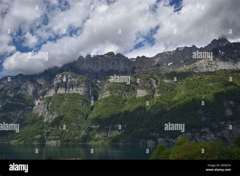 Mountains at the Walensee in Switzerland Stock Photo - Alamy