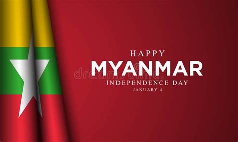 Myanmar Independence Day Background. Vector Illustration Stock Vector ...