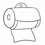 Toilet Paper Coloring Page sketch template