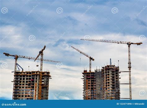 Modern Heavy Building Construction Stock Photo - Image of reinforcement ...