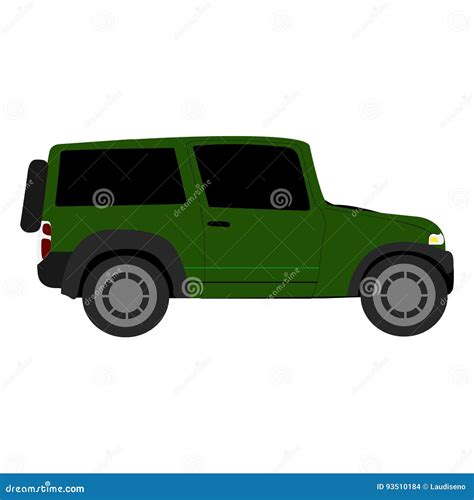 Side view of a van stock vector. Illustration of design - 93510184