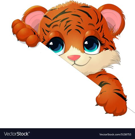 Tiger cub Royalty Free Vector Image - VectorStock