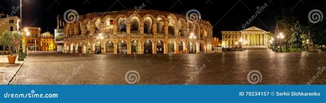 Arena Di Verona by Night - Italy Editorial Photography - Image of gates ...