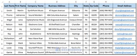 Creating a Mailing List in Excel (2 Methods) - ExcelDemy