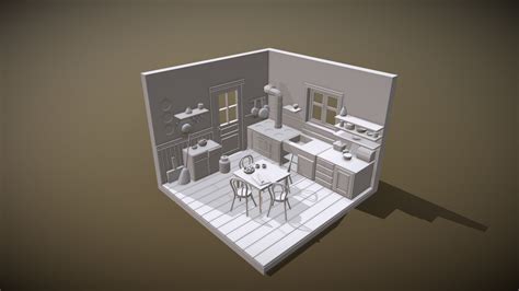 Vintage Kitchen - Download Free 3D model by Tasneem [b1ac6bc] - Sketchfab