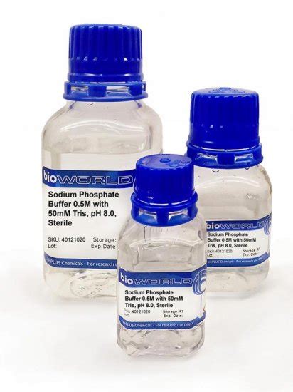 Sodium Phosphate Buffer 0.5M with 50mM Tris, pH 8.0, Sterile | bioWORLD