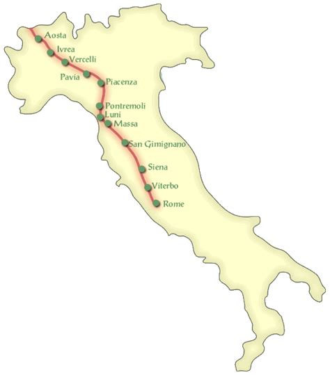 Via Francigena Map and Guide | Wandering Italy