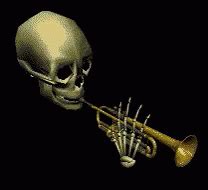 Skeleton Trumpet GIF - Skeleton Trumpet - Discover & Share GIFs