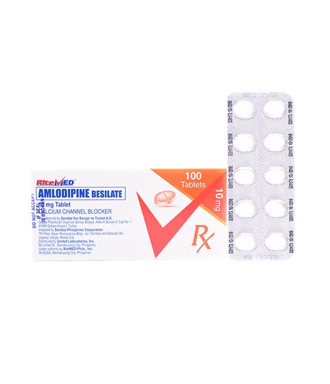 Amlodipine 10Mg Tablet - Ritemed - Rose Pharmacy Medicine Delivery