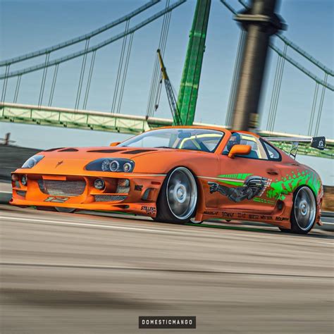 Brian's Orange Toyota Supra Digitally Races His 1995 Mitsubishi Eclipse "Buster" - autoevolution ...