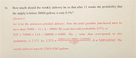 Solved 8. The amount of regular unleaded gasoline purchased | Chegg.com