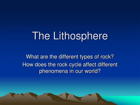 PPT - The Lithosphere PowerPoint Presentation, free download - ID:3105558