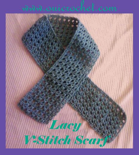 Lacy V-Stitch Scarf {Free Crochet Pattern} - Oui Crochet