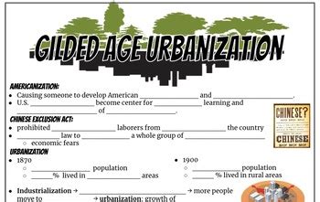 Gilded Age Urbanization (Powerpoint/Notes) by Teaching with Mrs Bosma