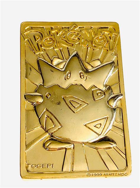 TOGEPI 23k gold plated Pokémon Card 1999 | Mercari Gold Pokemon ...