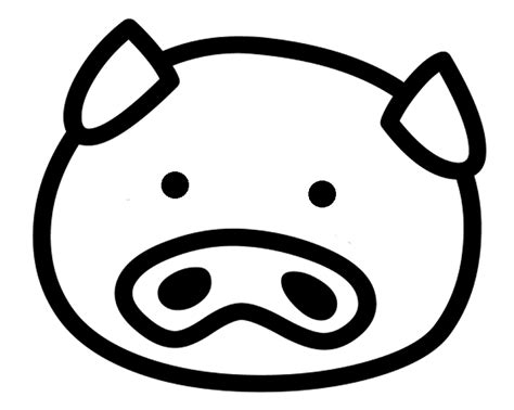 Pig Head Outline Clip Art - ClipArt Best