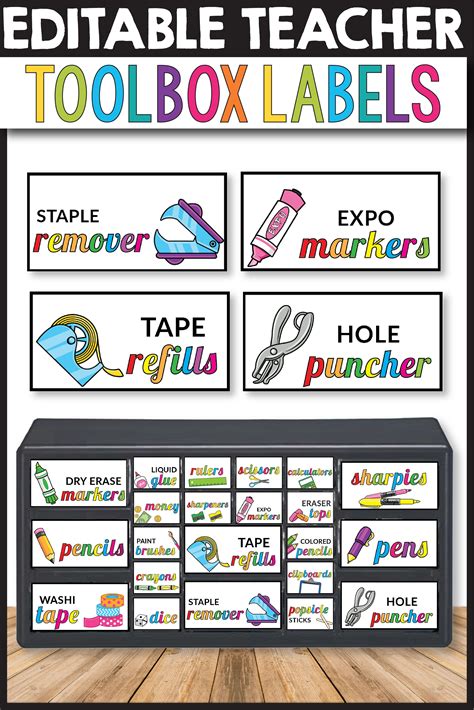 Tool Box Drawer Labels