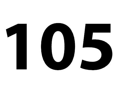 Large 105 Number Image