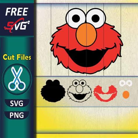 Elmo face SVG free for Cricut, sesame street birthday SVG - Free SVG Files