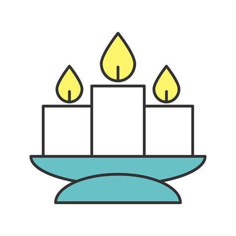 Church candles color icon. Isolated vector illustration 4459945 Vector Art at Vecteezy