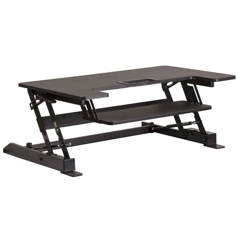 Flash Furniture Black Sit/Stand Platform Desk | The Home Depot Canada