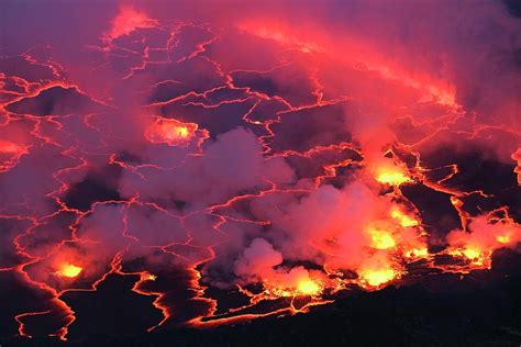 Mount Nyiragongo Lava Lake Photograph by Martin Rietze/science Photo Library - Fine Art America