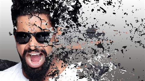 tearing face dispersion effect | Photoshop tutorial cs5/cc - YouTube