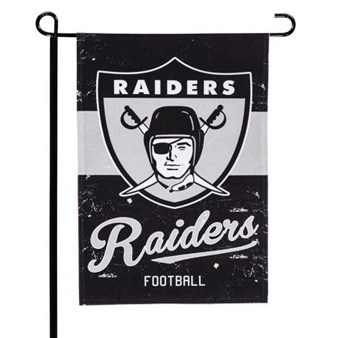 Oakland Raiders 12.5" x 18" Vintage Linen Garden Flag